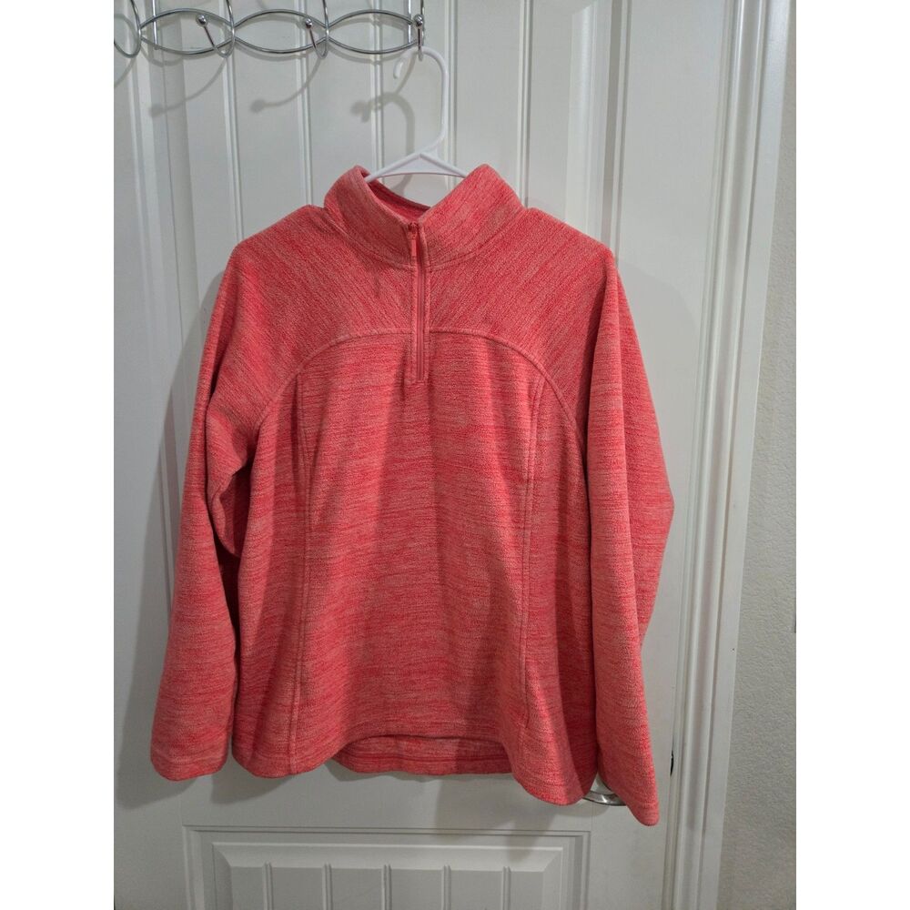 Guide Series Gander Mountain Women’s Large Coral 1/4 Zip Fleece Pullover Jacket